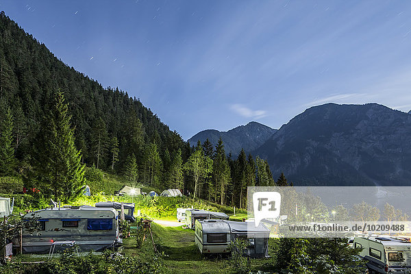Campsite  Plansee  Ammergau Alps  Reutte  Tyrol  Austria  Europe