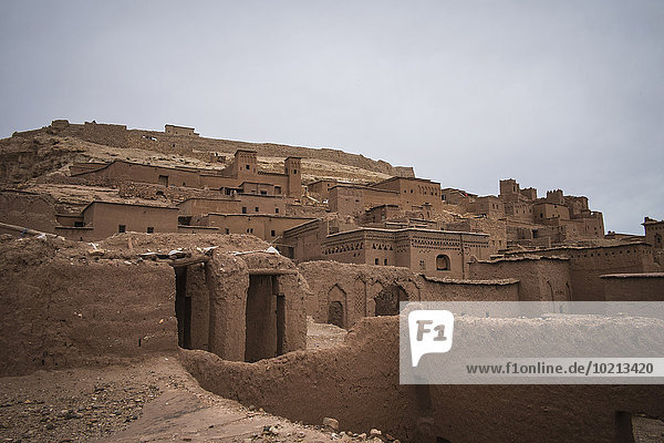 Ancient ruin buildings  Ouarzazate  Souss-Massa-Draa  Morocco