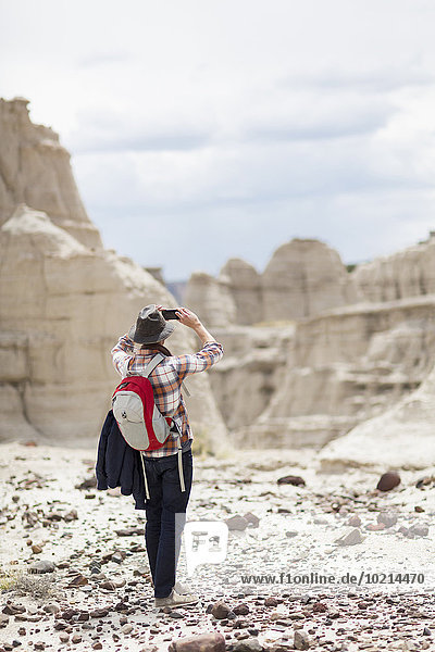 Europäer Wüste Anordnung wandern fotografieren