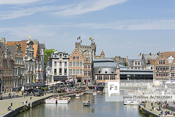Belgium  Ghent  view to old Fish Market Square