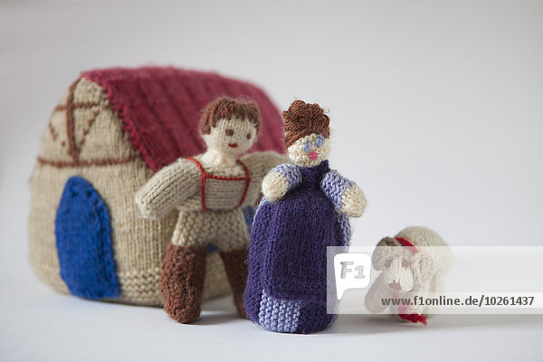 Mensch,Menschen,Wohnhaus,über,Hund,weiß,Hintergrund,Strickkleidung