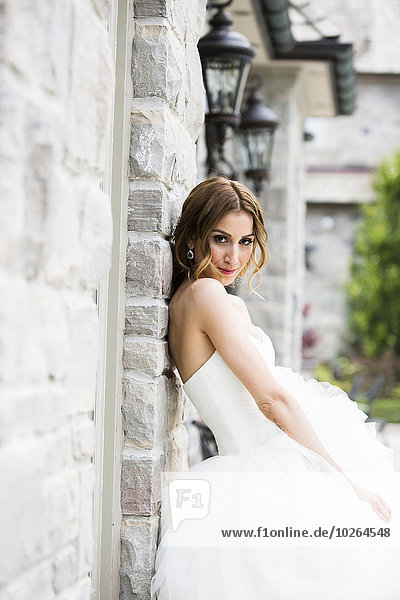 Portrait of Bride Outdoors  Toronto  Ontario  Canada
