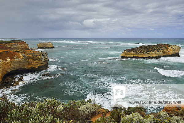 Küste Anordnung Peterborough Victoria Erosion Australien Great Ocean Road