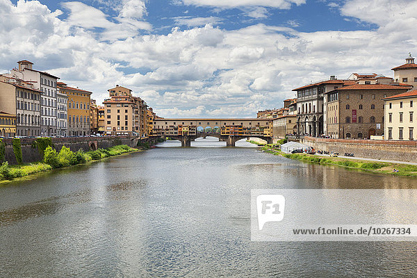 View of the Ponte Vecchio; Florence  Italy