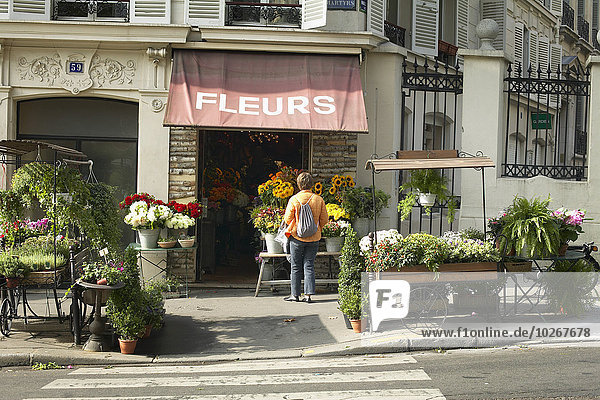 Paris Hauptstadt Frankreich Blumenladen