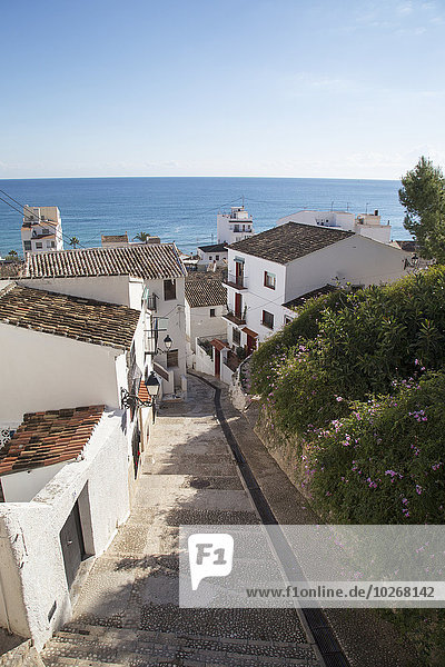 Gebäude, weiß, Ansicht, Altea, Spanien