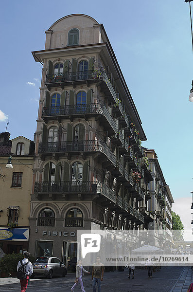 Straße spät Architektur Jahrhundert Italien Piemont Turin