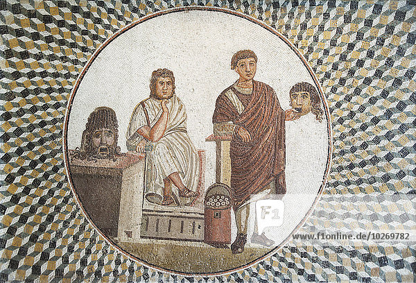 Schauspieler Archäologisches Museum Mosaik römisch Sousse Tunesien