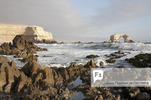 Sandstone Cliffs And The Natural Monument Of La Portada De Antofagasta  Antofagasta Region  Chile