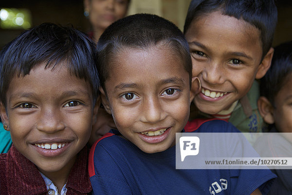 Portrait of a group of rural school boys; Habiganj  Bangladesh