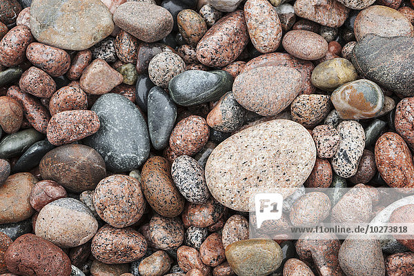 Farbige Felsen am Strand und am Ufer; Thunder Bay  Ontario  Kanada