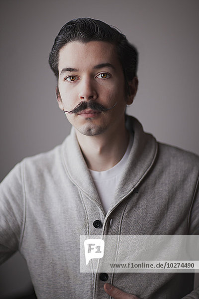 'Portrait of a young man with a moustache; Regina  Saskatchewan  Canada'