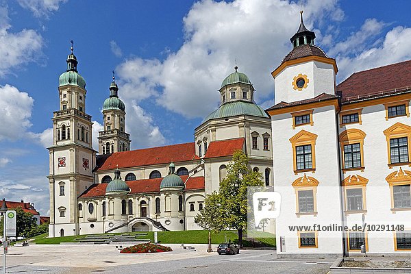 Basilika St. Lorenz und Fürstäbtliche Residenz  Kempten  Bayern  Deutschland  Europa