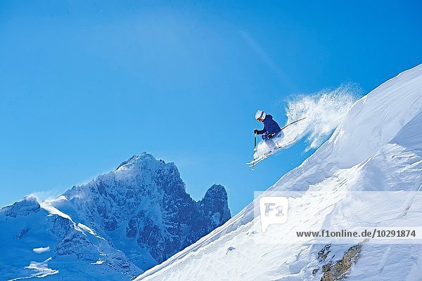 Skifahrer  Chamonix  Frankreich