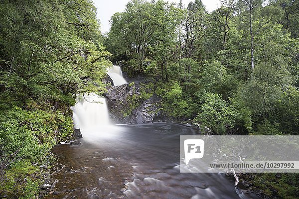 Eas Chia-aig Wasserfall  Loch Arkaig  Lochaber  Schottland