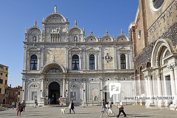 Scuola Grande di San Marco  now a hospital and medical library  Venice  Venezia  Veneto  Italy  Europe