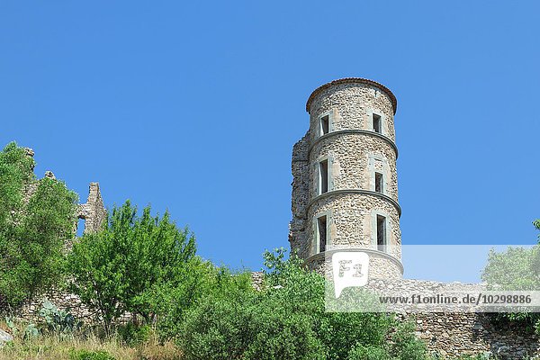 Burg Grimaud  Var  Provence Alpes Cote d'Azur  Frankreich  Europa