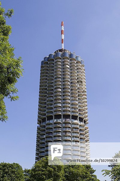 Augsburger Hotelturm  Augsburg  Bayern  Deutschland  Europa