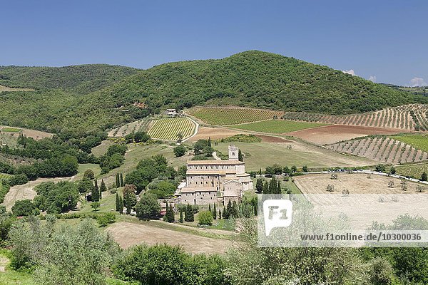 Abtei Sant Antimo  Kloster  Castelnuovo dell'Abate  Montalcino  Toskana  Provinz Siena  Italien  Europa