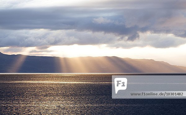 Sunbeams over Isle of Sky  Scotland