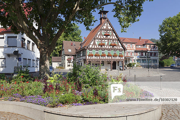Rathaus von Uhlbach  Stadtteil von Stuttgart  Baden Württemberg  Deutschland  Europa