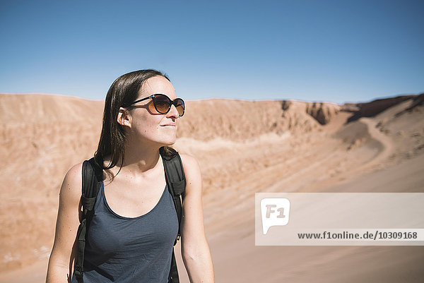 Chile  woman in the Atacama Desert
