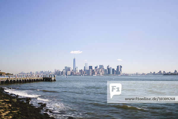 USA  New York City  view to skyline