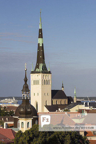 Estonia  Tallinn  Spires of St. Olav's Church