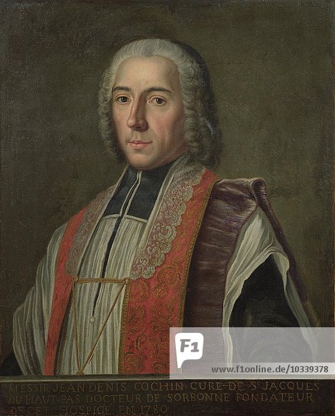 Porträt von Jacques Denis Cochin (1726-83)  Gründer des Hopital Saint-Jacques (Öl auf Leinwand)