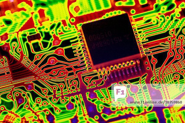 Mikroprozessor-Chip  Computer-Kunstwerk