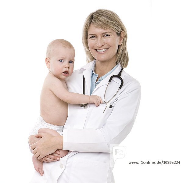 Doctor and baby