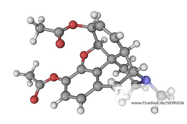 Molekül der Droge Heroin