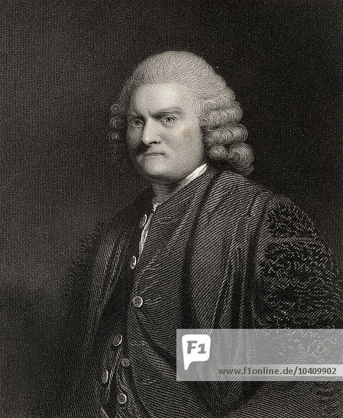 Reynolds  Sir Joshua (1723-92) (nach) Sir John Pringle  gestochen von W.H. Mote  aus The National Portrait Gallery  Band II  veröffentlicht um 1820 (Litho)