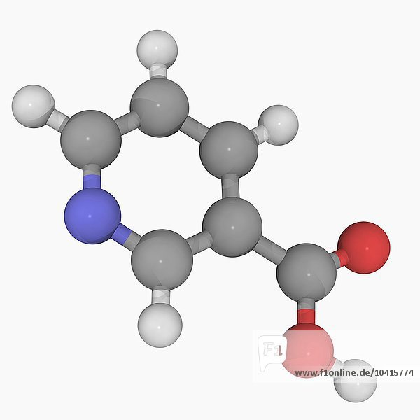 Vitamin B3-Nikotinsäure-Molekül
