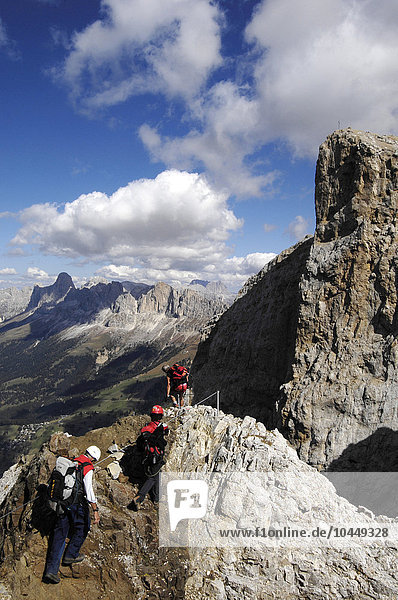 climbing  via ferrata steeples of Latemar  South Tyrol