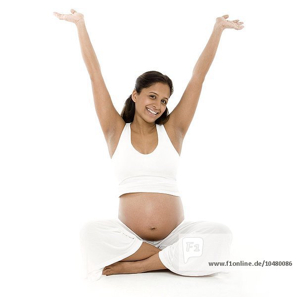 Glückliche schwangere Frau