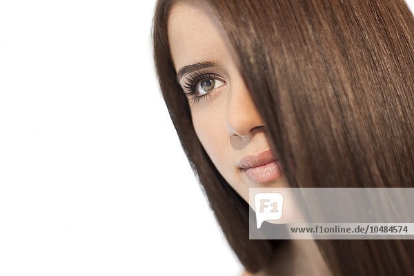 MODELL FREIGEGEBEN. Gesundes Haar. Teenager-Mädchen mit gesundem  glänzendem Haar Gesundes Haar