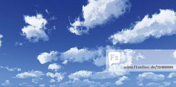 Blauer Himmel mit Wolken  Computerkunstwerk Blauer Himmel mit Wolken  Kunstwerk
