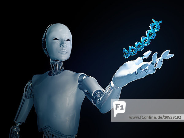 Roboter mit DNA,  Illustration