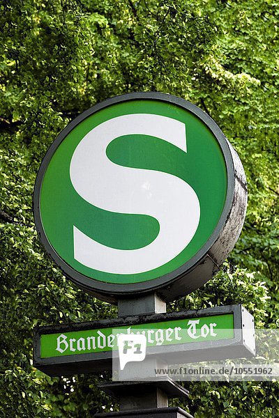 Entrance to Brandenburger Tor metro and railway station  formerly Unter den Linden station  Berlin  Germany  Europe
