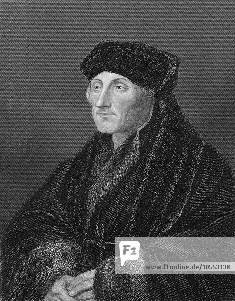 Erasmus Desiderius von Rotterdam  1465 bis 1536  niederländische Humanist  Theologe  Philosoph  Gelehrter und Autor