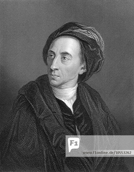 Alexander Pope  1688 bis 1744  Englischer Dichter  Übersetzer und Schriftsteller des Neoklassizismus