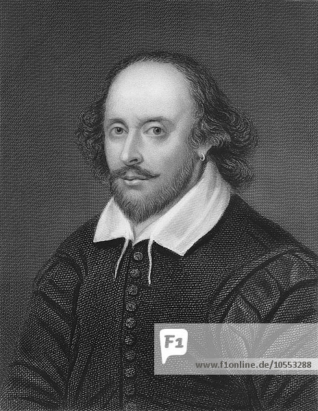 Porträt von William Shakespeare  1564 bis 1616  englische Dramatiker und Dichter