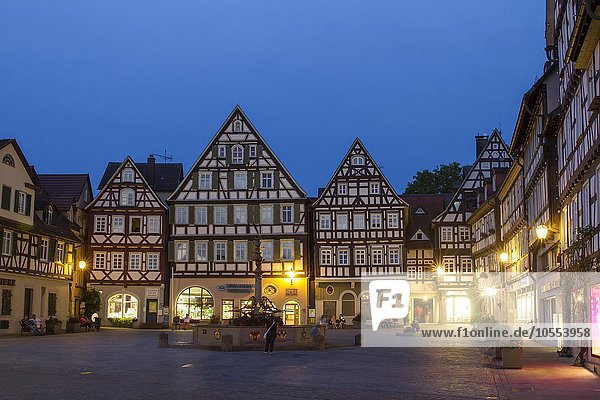Fachwerkhäuser am oberen Marktplatz  Schorndorf  Baden-Württemberg  Deutschland  Europa