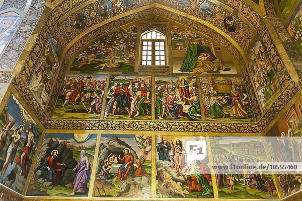 Armenisch-apostolische Kirche  Wandmalereien mit Szenen aus den alten und neuen Testament  Vank-Kathedrale  Jolfa oder Neu-Dschulfa  Isfahan  Iran