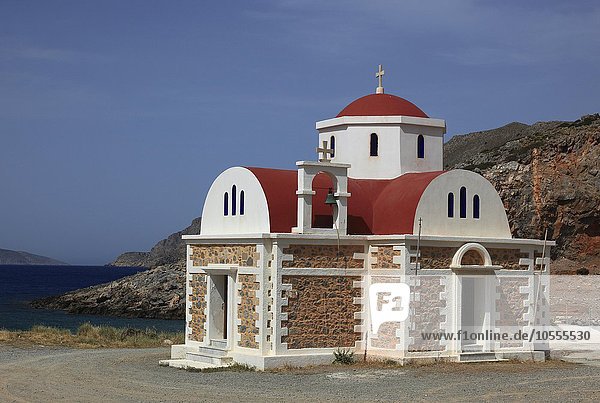 Kleine Kirche nahe Pachia Ammos  Kreta  Griechenland  Europa