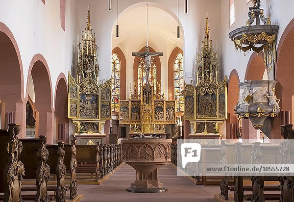 Pfarrkirche St. Michael  Lohr am Main  Spessart  Unterfranken  Franken  Bayern  Deutschland  Europa