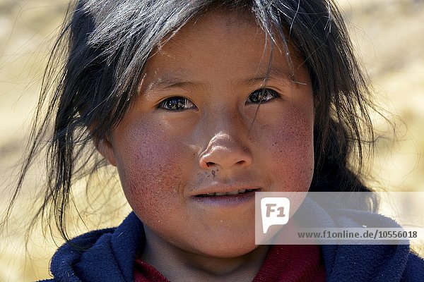 Native Peruvian girl portrait Cusco Peru South America