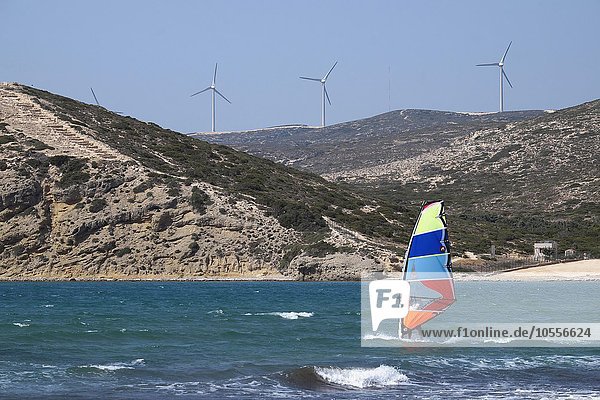 Surfer am Strand von Prasonisi  Rhodos  Dodekanes  Griechenland  Europa