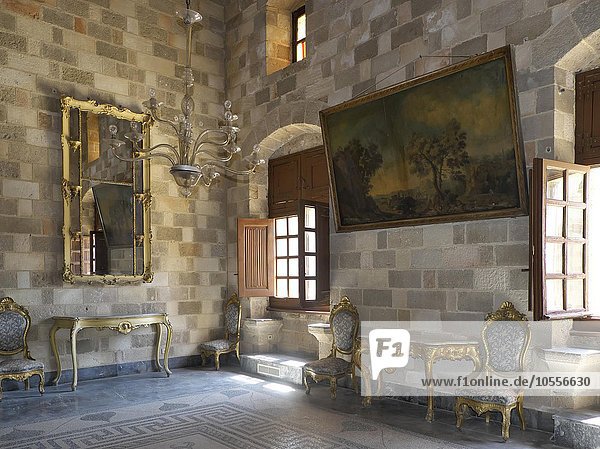Innenraum im Großmeisterpalast Rhodos-Stadt Rhodos Dodekanes Griechenland Europa